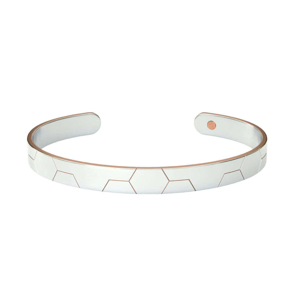 Metal Alchemist Honeycomb Bonded Cuff In 14K Gold Plated Over 925 Sterling Silver