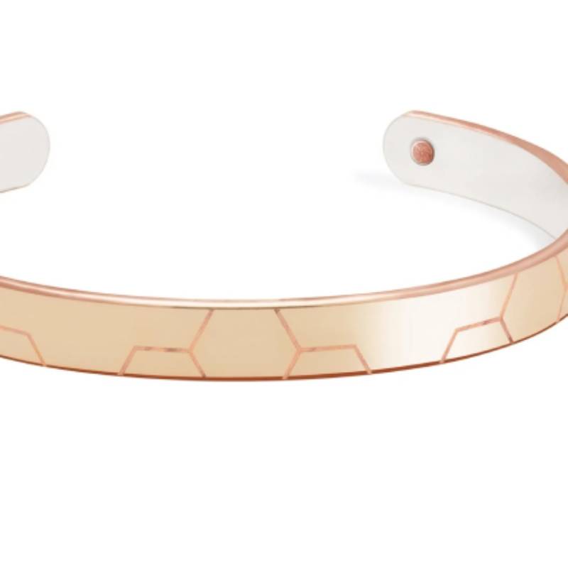 Metal Alchemist Trialchemy Bonded HoneyComb Cuff In 14K Gold Plated Over 925 Sterling Silver