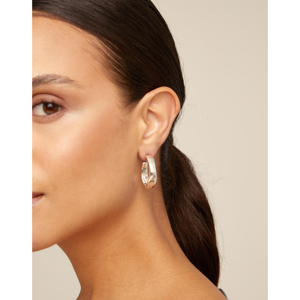 UNOde50 Women's Open Your Mind Hoop Earrings in Sterling Silver-Plating over Metal