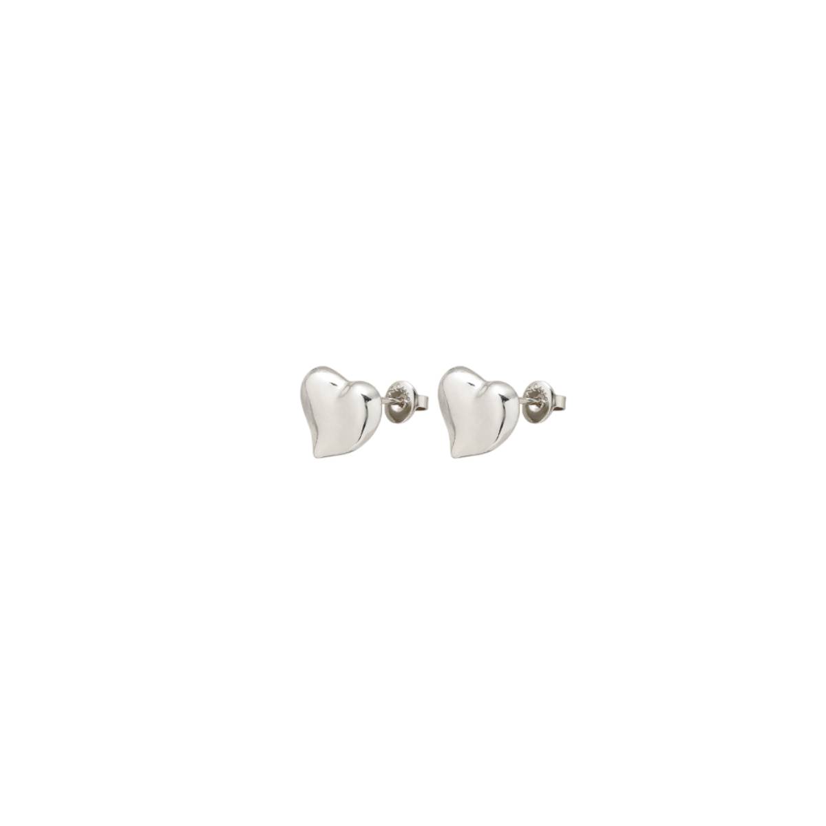 UNOde50 Women's Heart Shaped Stud Earrings in Metal