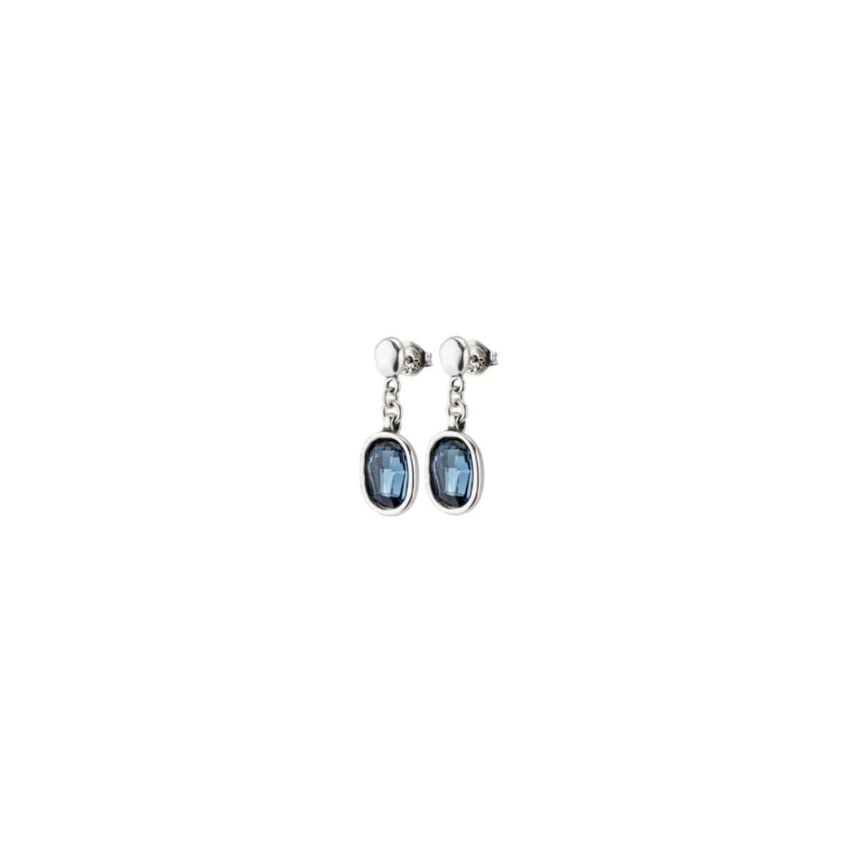 UNOde50 Women's Faceted Crystal Hanging Earrings in Sterling Silver-Plating over Metal