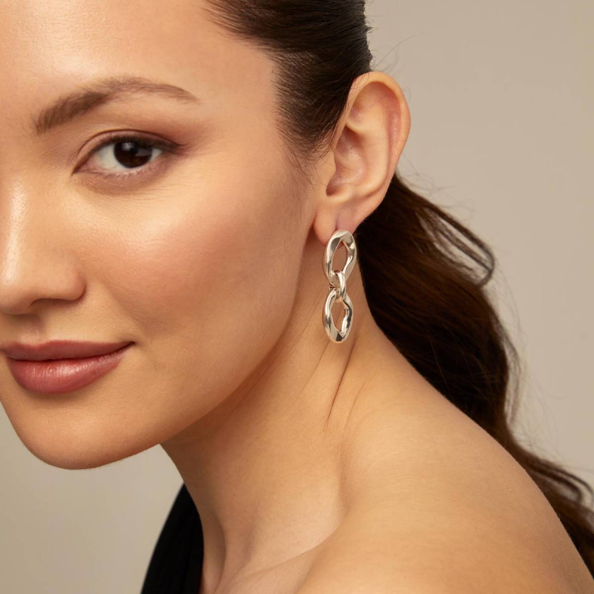 UNOde50 Joyful Women's Two Links Drop Earrings in Metal