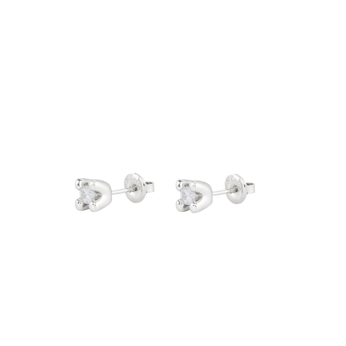UNOde50 Spiritual Women's White Cubic Zirconia Stud Earrings in Metal
