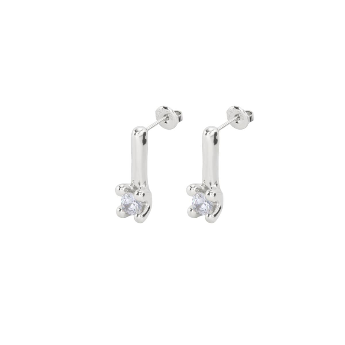 UNOde50 Spiritual Women's White Cubic Zirconia Drop Earrings in Metal Alloy
