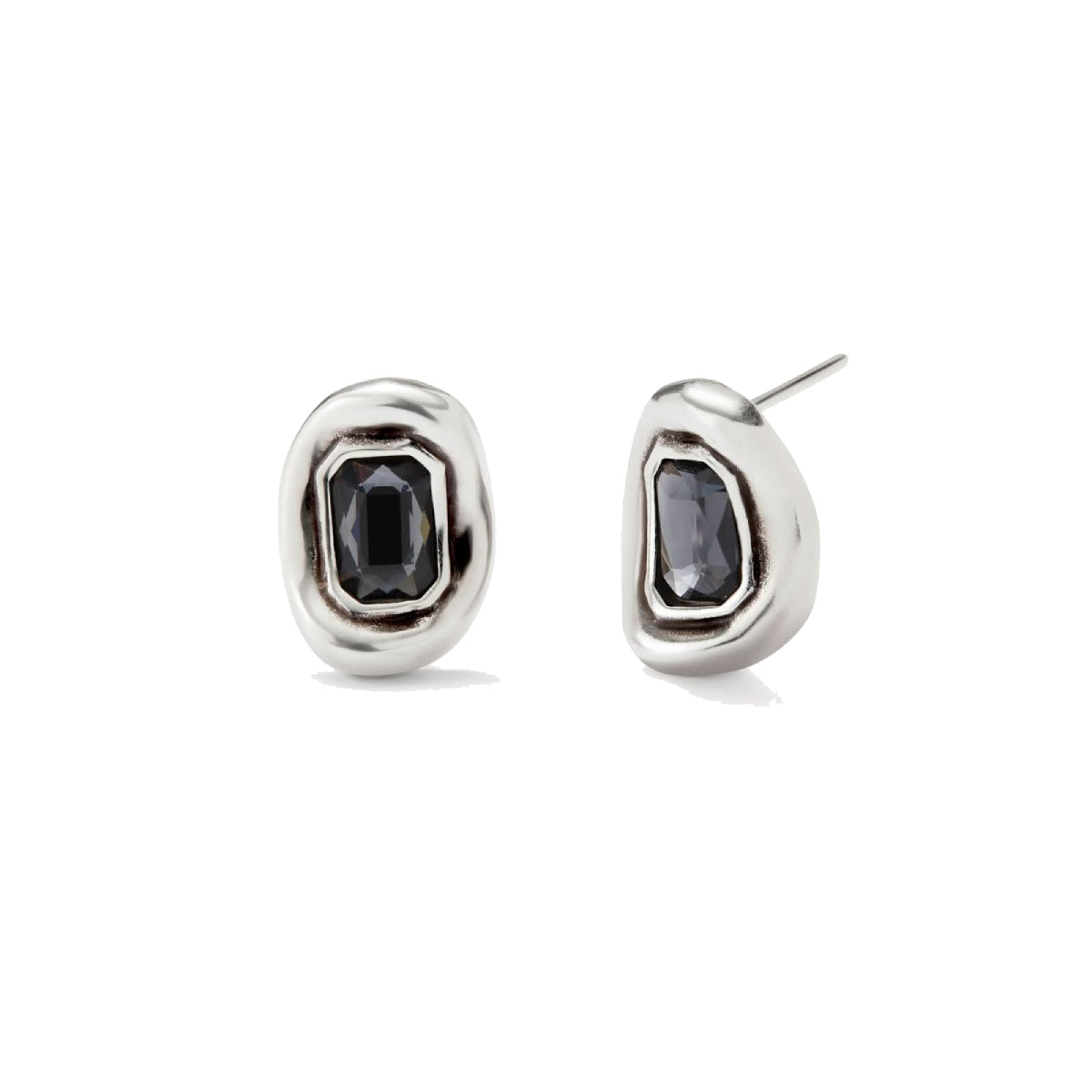 UNOde50 Ser Valiente Exc Women's Gray Faceted Crystal Earrings in Sterling Silver-Plating over Metal Alloy