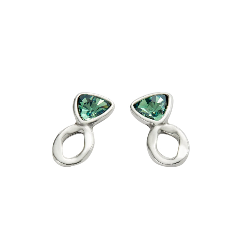 UNOde50 Ser Camaleonica Women's Green Faceted Crystal Drop Earrings in Sterling silver-Plating over Metal
