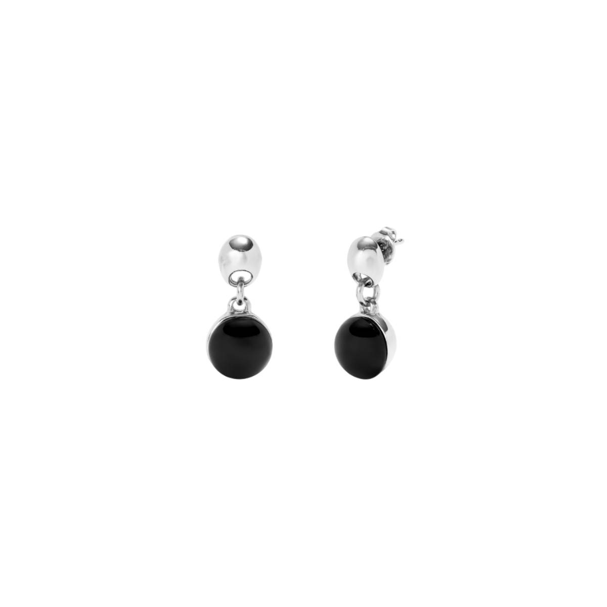 UNOde50 Ser Fascinante Women's Black Murano Glass Beads Drop Earrings in Metal Alloy