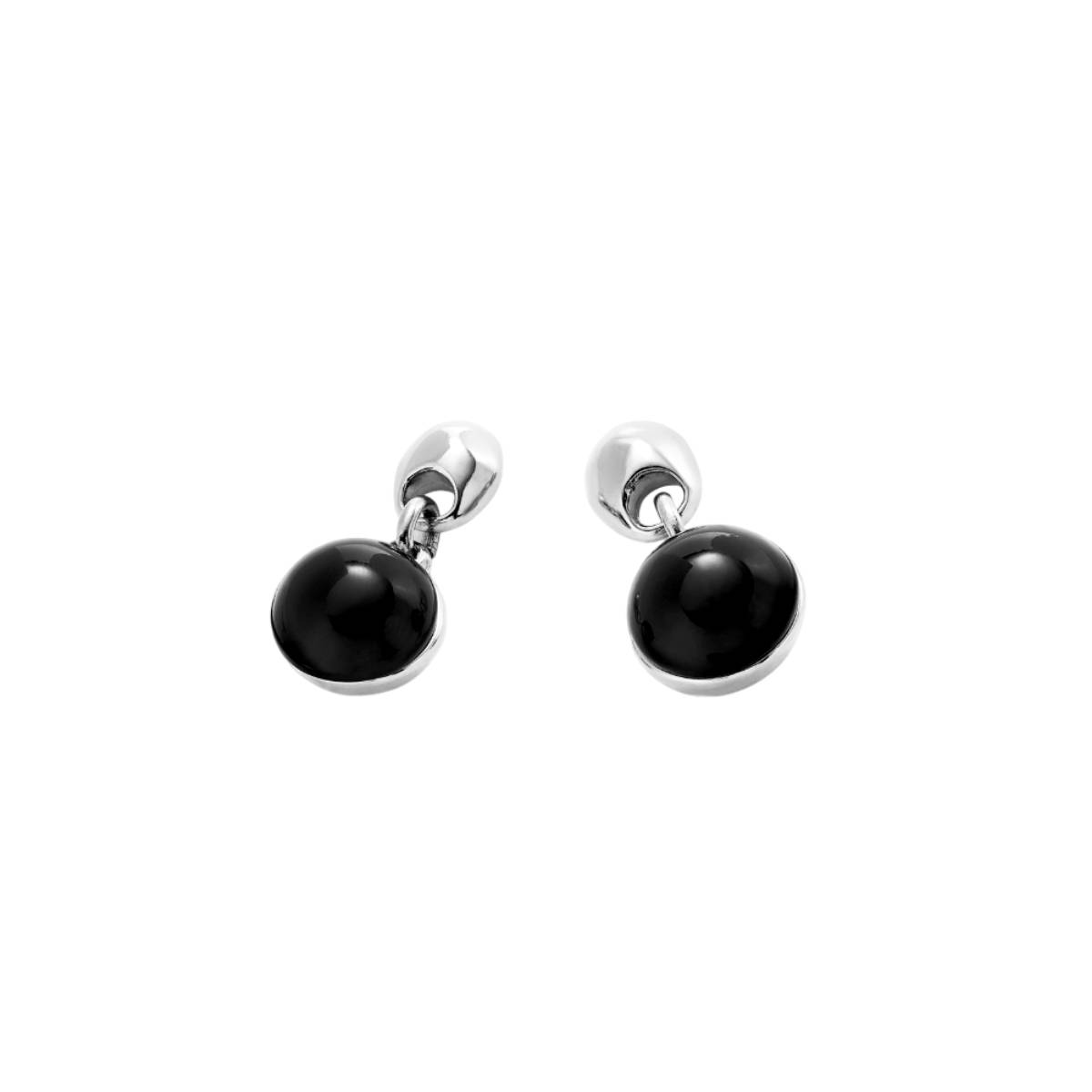 UNOde50 Ser Fascinante Women's Black Murano Glass Beads Drop Earrings in Metal Alloy