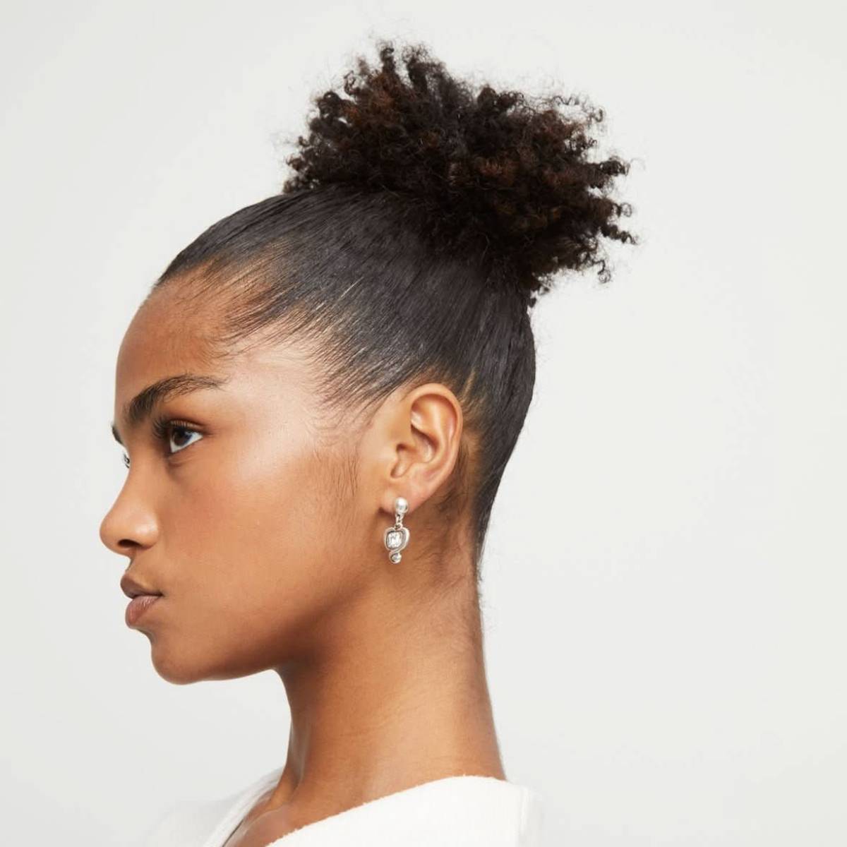 UNOde50 Ser Expresiva Women's Heart and White Crystal Drop Earrings in Sterling Silver-Plating over Metal Alloy