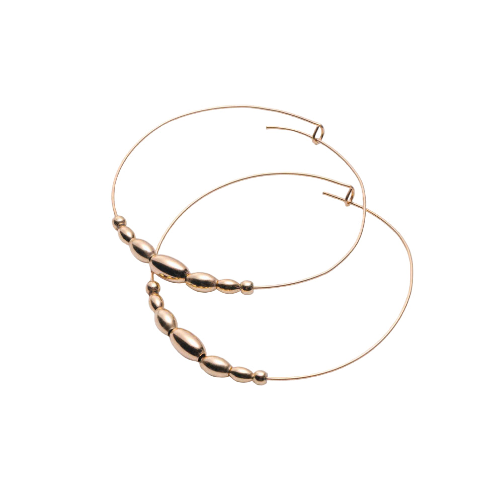 Metal Alchemist Alchemy Beaded Hoops Earrings