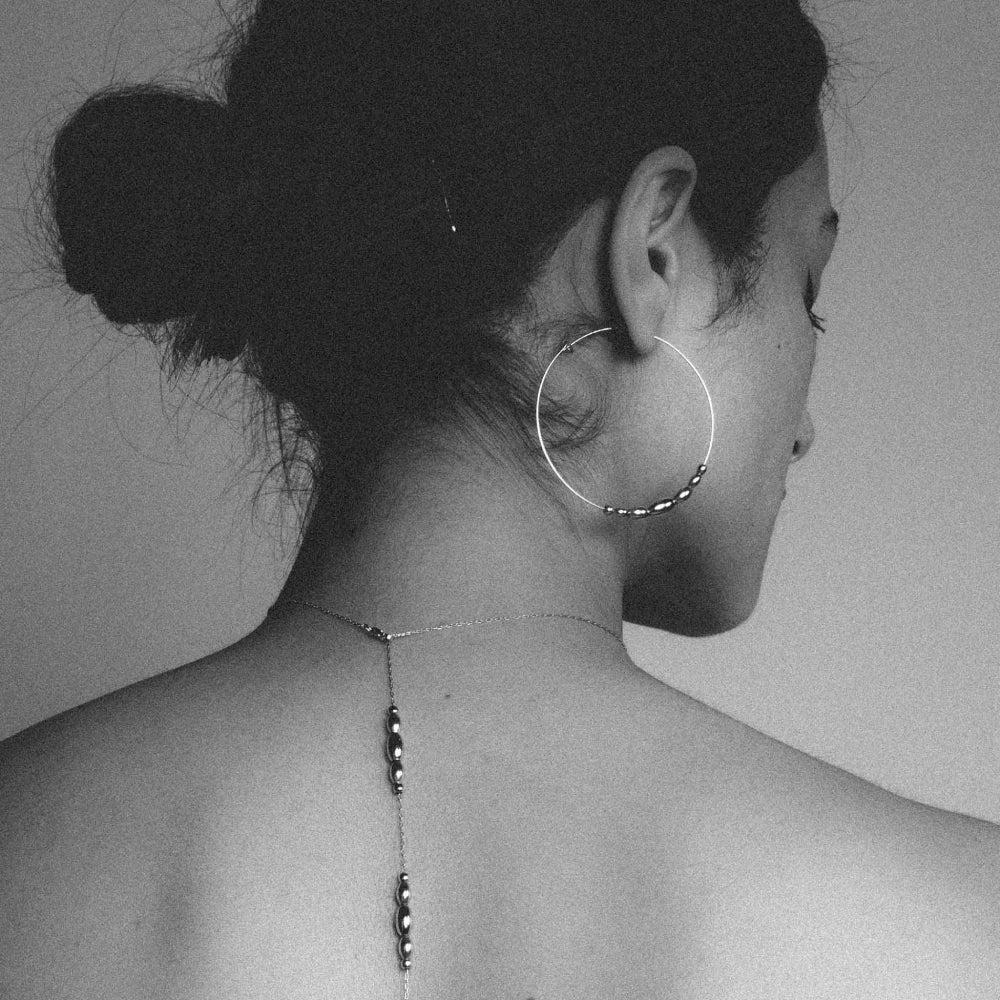 Metal Alchemist Alchemy Beaded Hoops Earrings