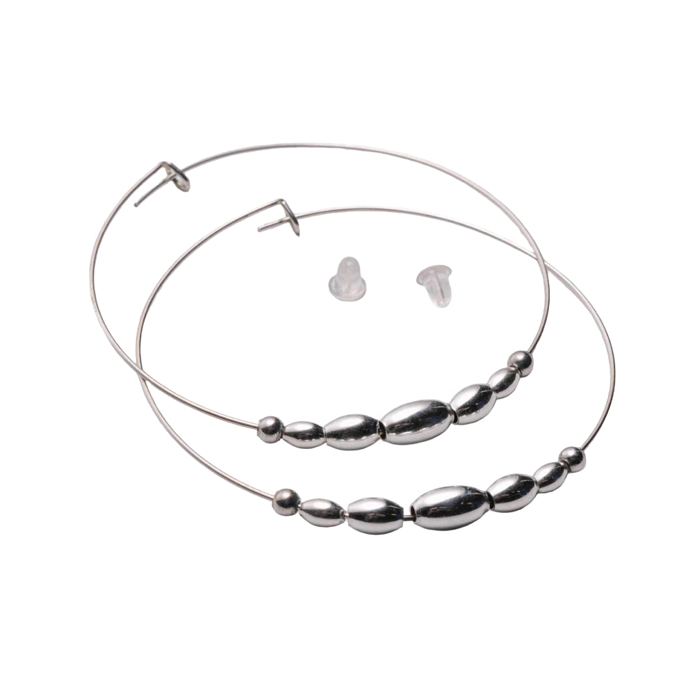 Metal Alchemist Alchemy Beaded Hoops Earrings