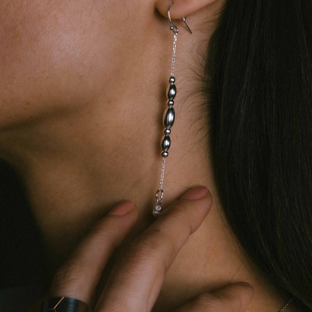 Metal Alchemist Alchemy Beaded Drops Earrings