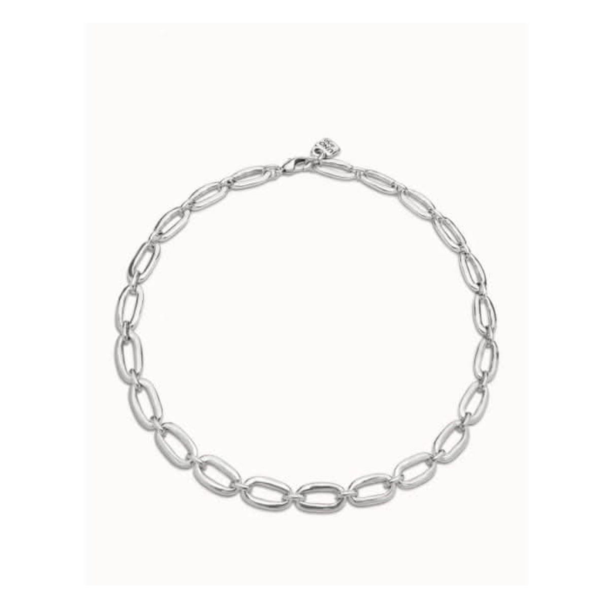 UNOde50 Eslabon Women's Link Necklace in Sterling Silver-Plating over Metal Alloy
