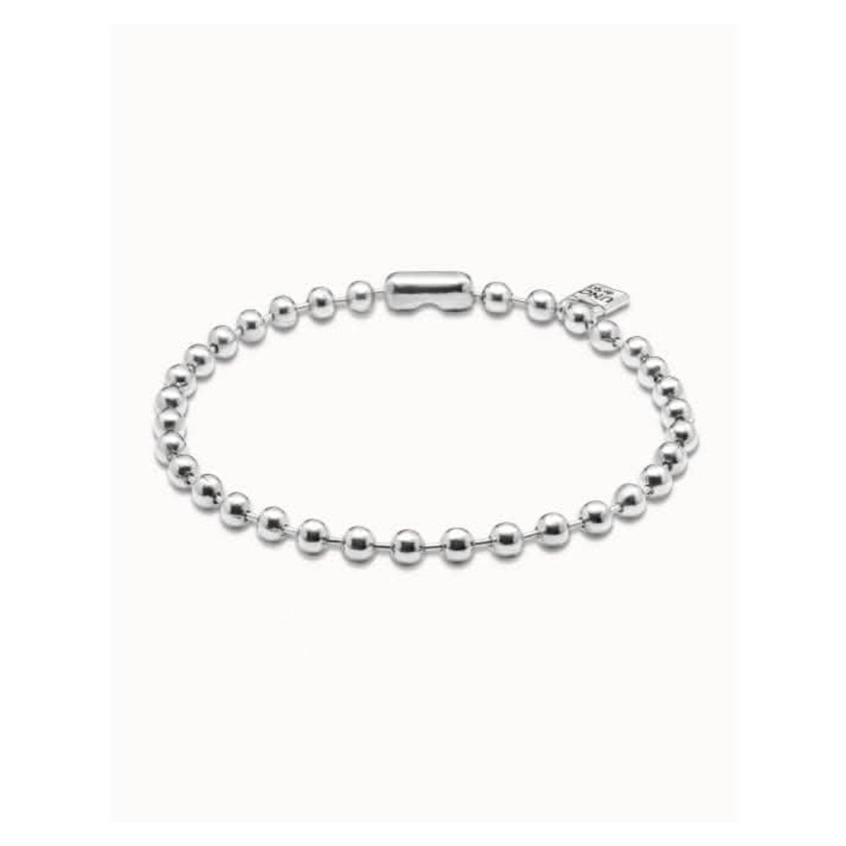 UNOde50 Unisex Snowflake Bead Necklace in Silver-Plating over Metal