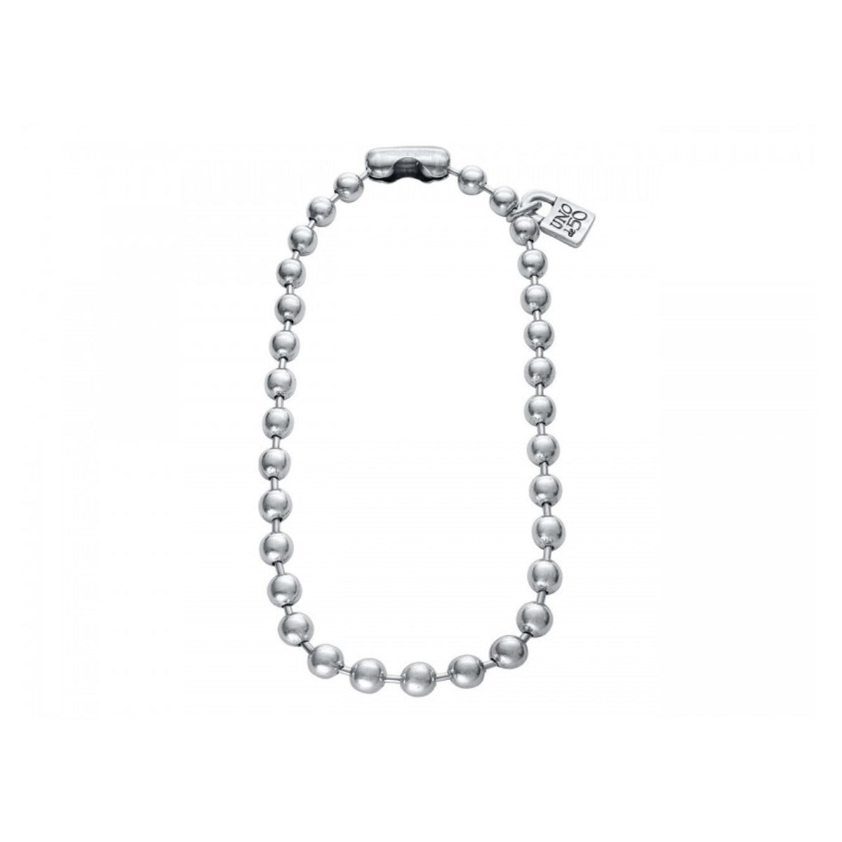 UNOde50 Unisex Snowflake Bead Necklace in Silver-Plating over Metal