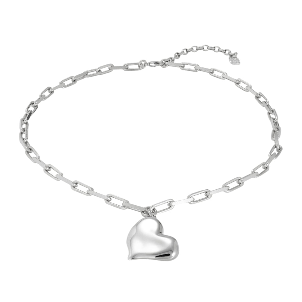 UNOde50 Women's Short Link Heartbeat Necklace in Metal