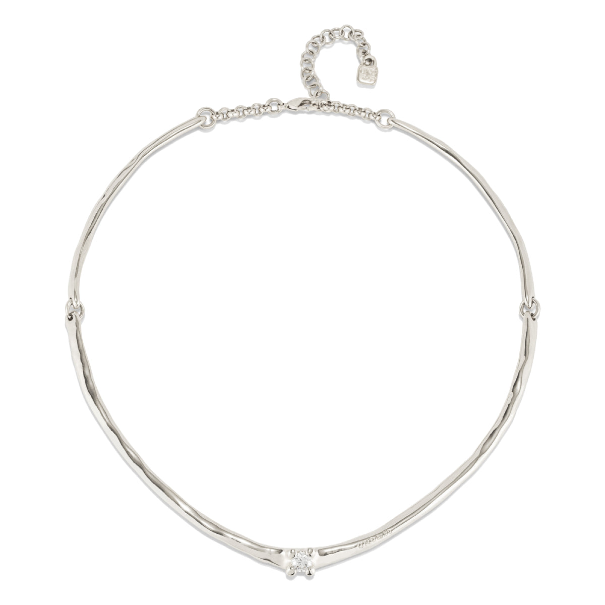 UNOde50 Spiritual Women's White Cubic Zirconia Choker Necklace in Metal Alloy