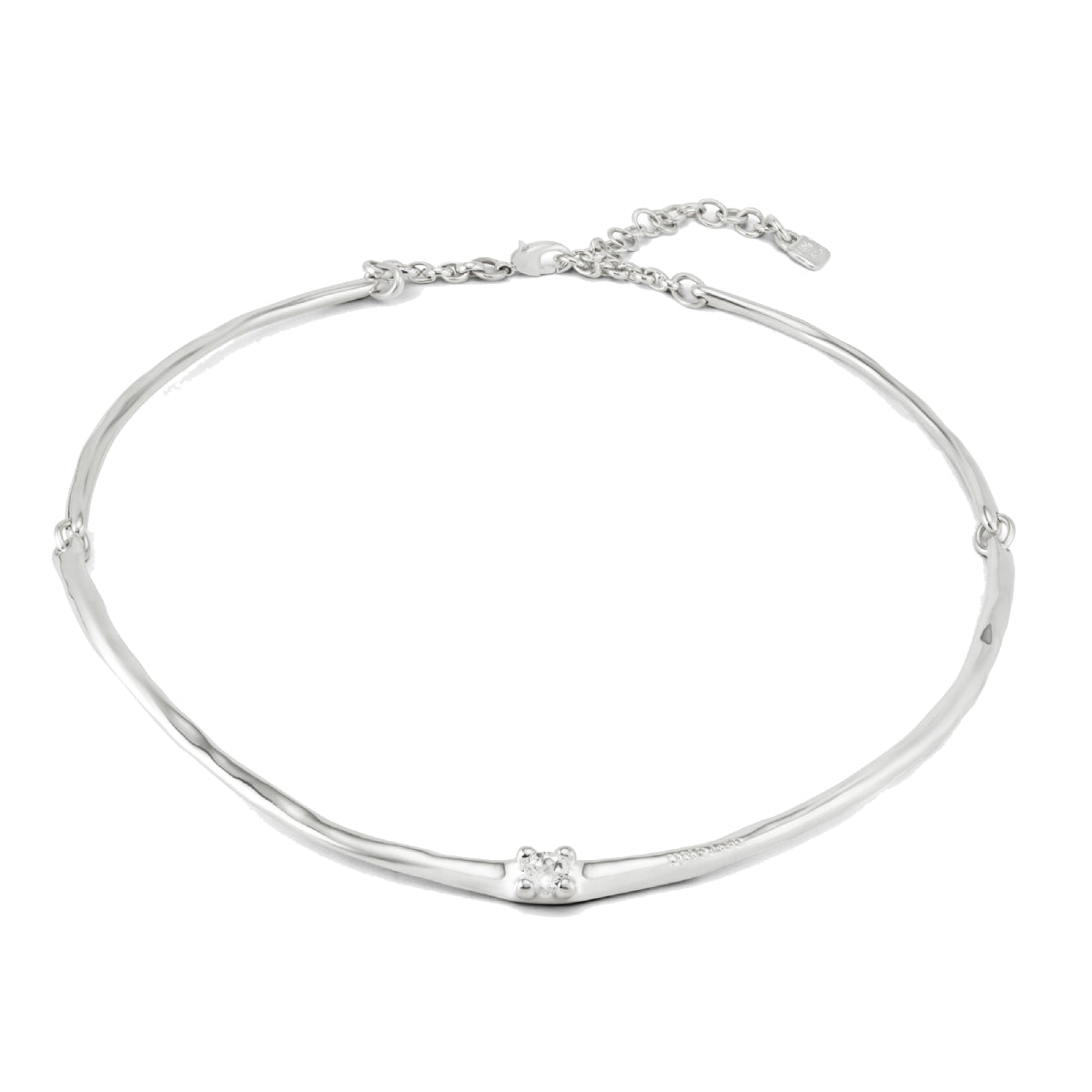 UNOde50 Spiritual Women's White Cubic Zirconia Choker Necklace in Metal Alloy