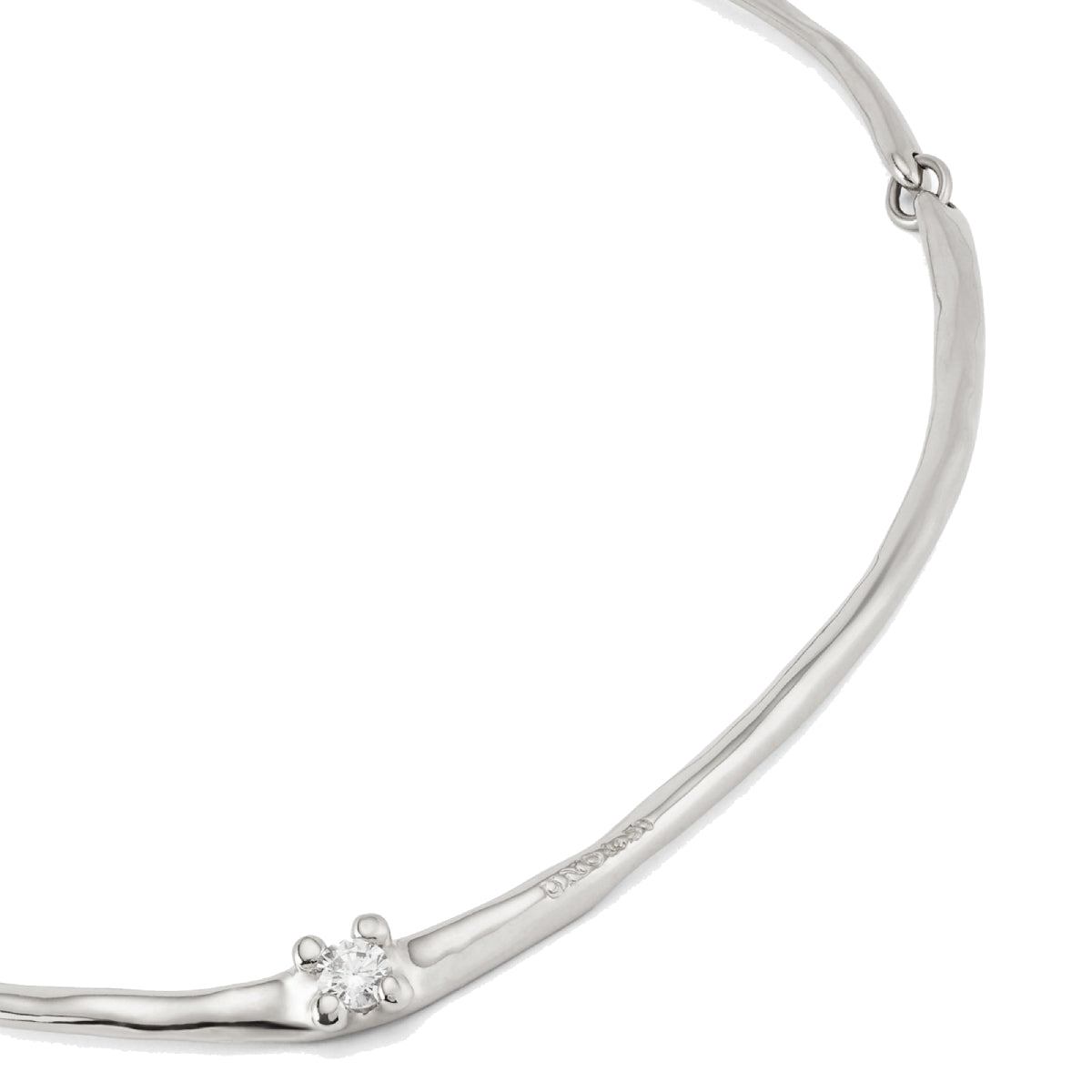 UNOde50 Spiritual Women's White Cubic Zirconia Choker Necklace in Metal Alloy