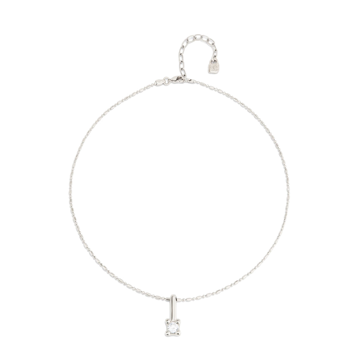 UNOde50 Spiritual Women's White Cubic Zirconia Short Necklace with Charm in Metal Alloy