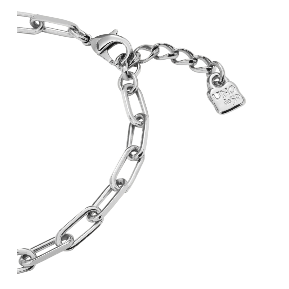 UNOde50 Ser Valiente Unisex Link Chain in Sterling Silver-Plating over Metal