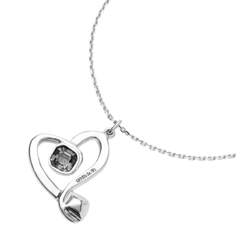 UNOde50 Ser Expresiva Women's Black Crystal Pendant Necklace in Metal Alloy