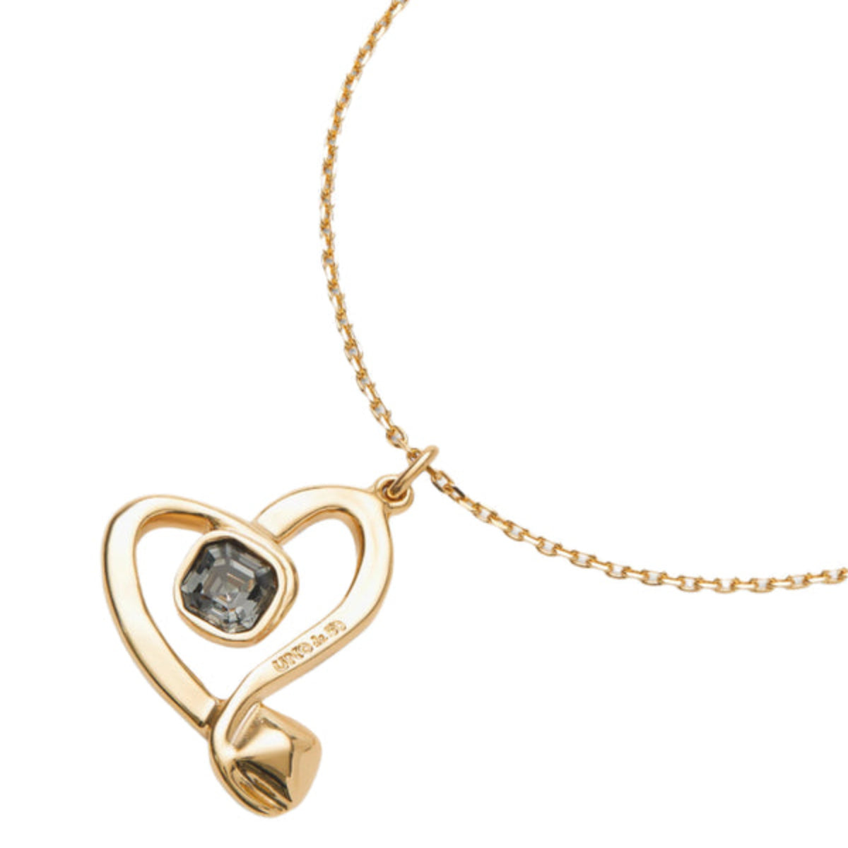 UNOde50 Ser Expresiva Women's Black Crystal Pendant Necklace in Metal Alloy