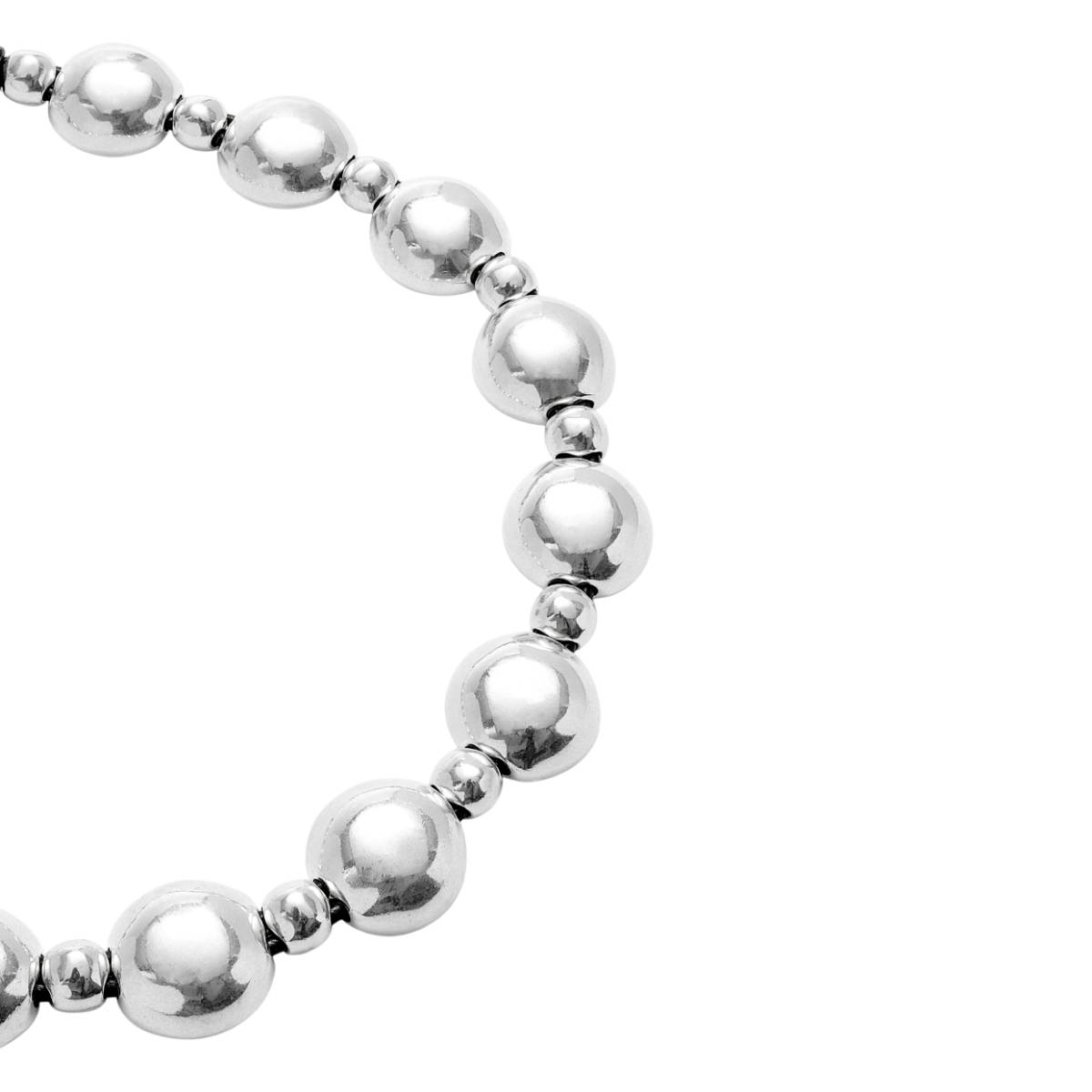 UNOde50 Ser Intrepida Unisex Beads Necklace in Sterling Silver-Plating over Metal Alloy