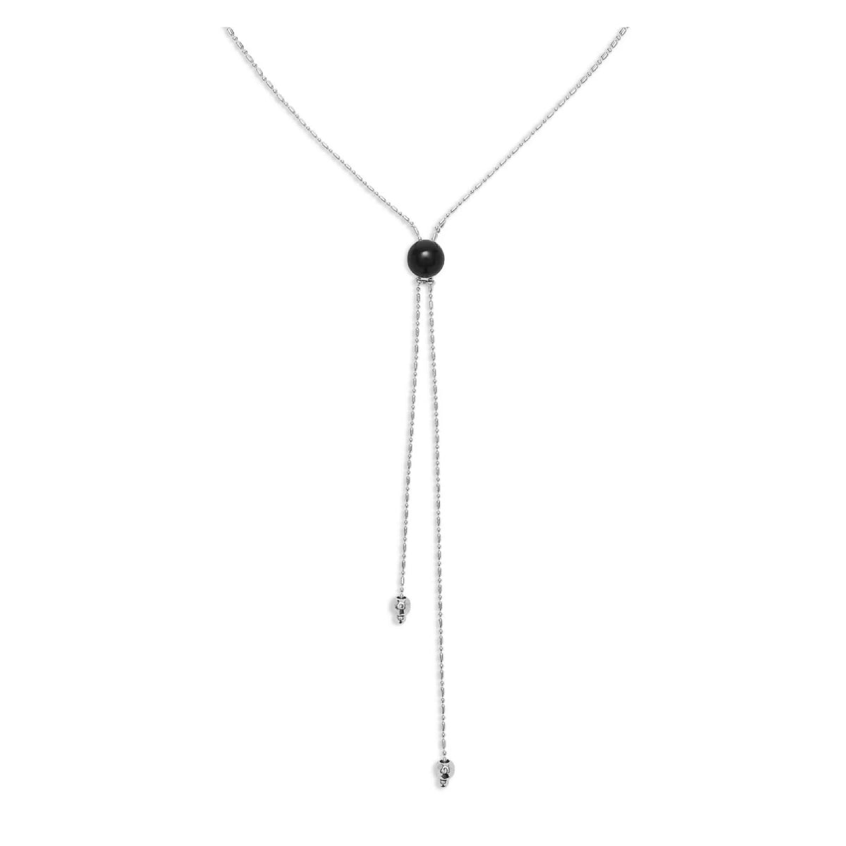 UNOde50 Women's Black Murano Glass Pendant Chain in Sterling Silver-Plating over Metal Alloy