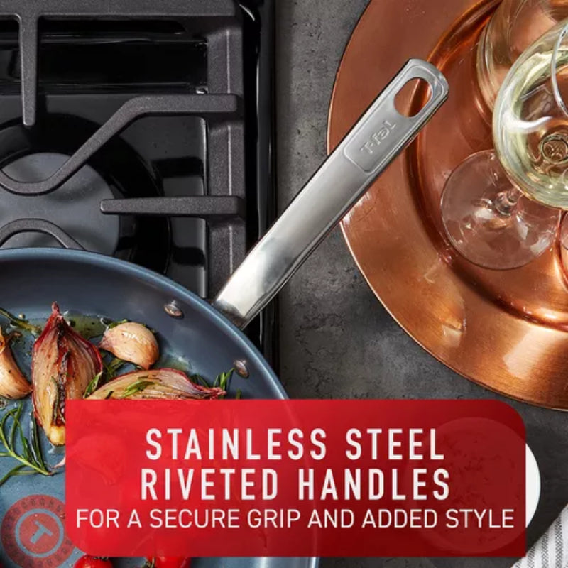 T-fal Platinum Stainless Steel Cookware Set (12 Pieces) - Silver