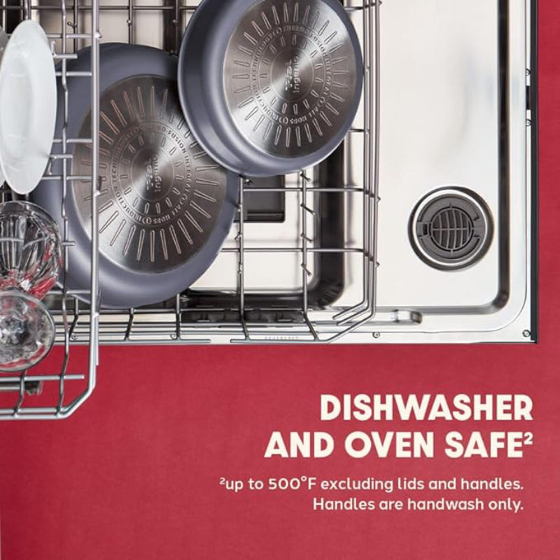 T-fal Ingenio Expertise Non-Stick Cookware (Set of 14) - Smoke Gray