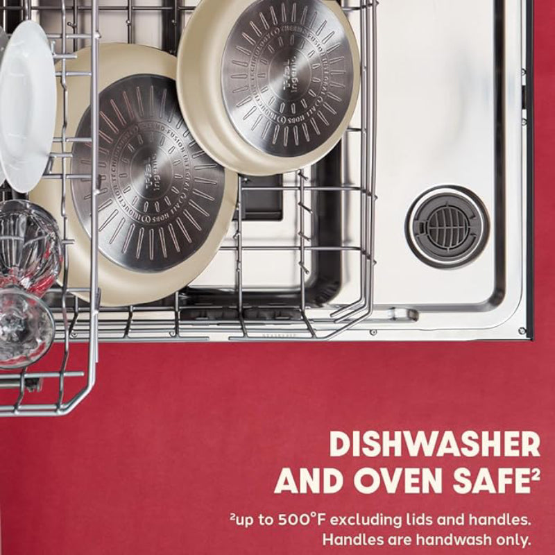 T-fal Ingenio Expertise Non-Stick Cookware (Set of 14) - French Vanilla