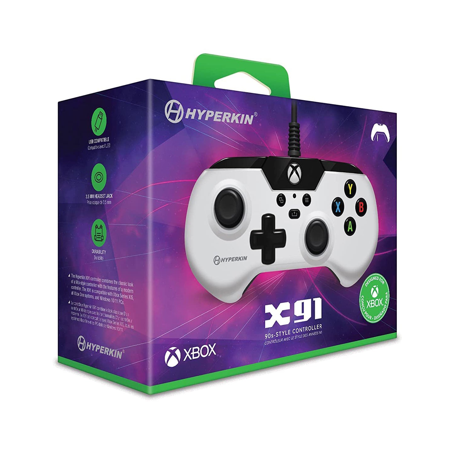 Hyperkin X91 Ice Wired Controller - White