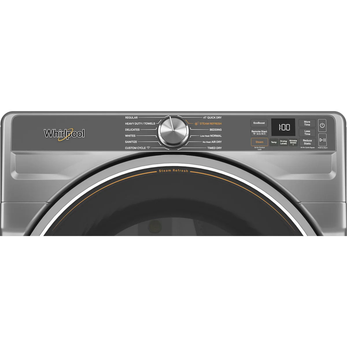 Whirlpool 7.4 cu.ft. Smart Front Load Gas Dryer - Radiant Silver