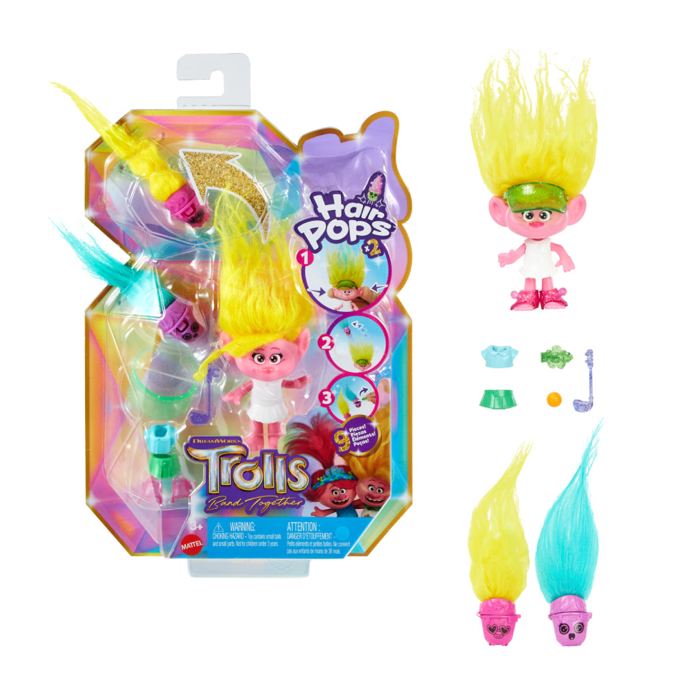 Trolls Band Together Hair Pops Viva Small Doll & Accessories