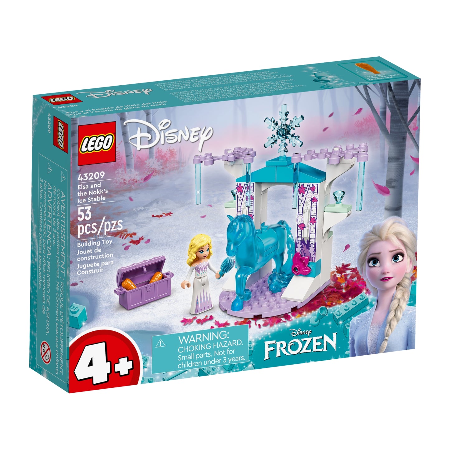 Juego de construcción LEGO Disney Frozen Elsa y el establo de hielo de Nokk (53 piezas)