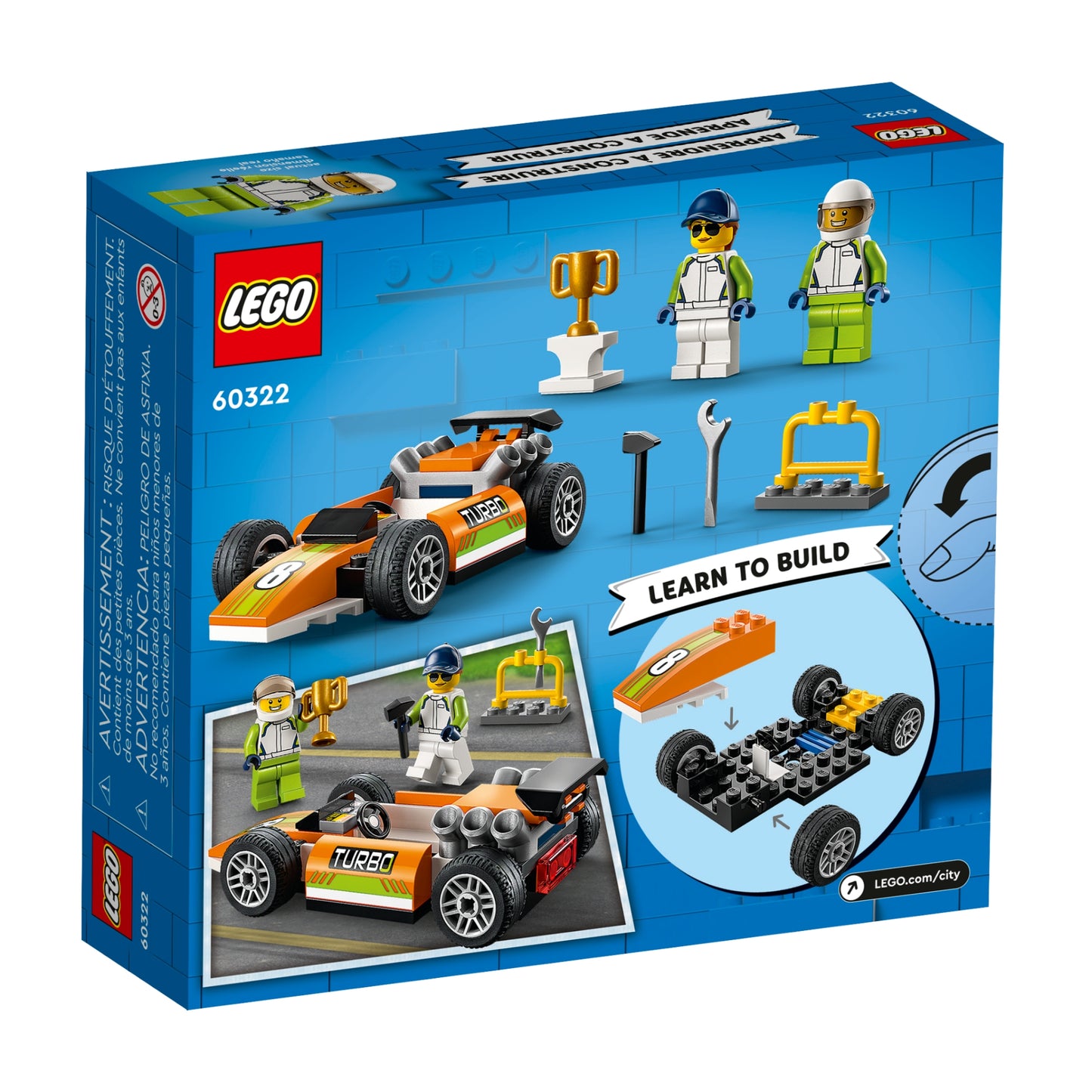 LEGO City Race Car Building Toy Set (46-Pieces)