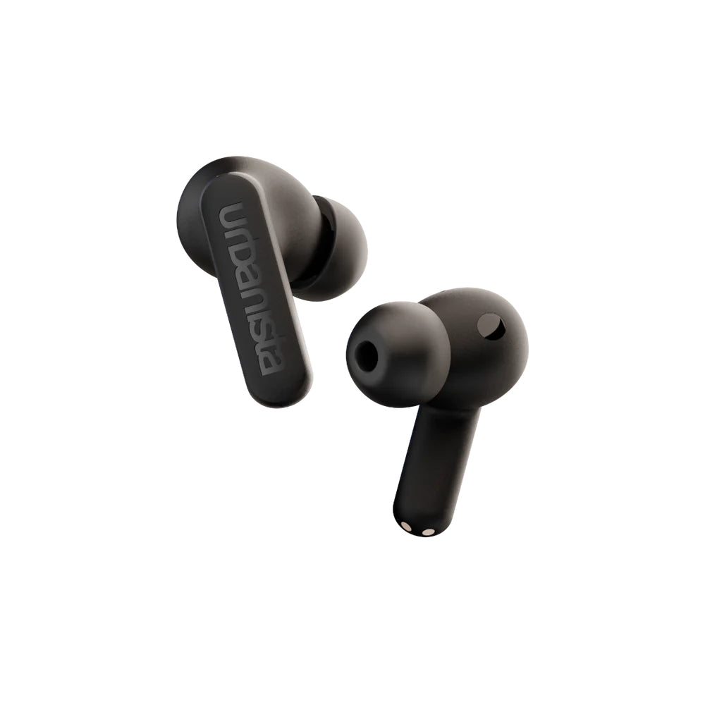 Urbanista Wireless Solar Powered with Noise Cancellation Bluetooth Earbuds, Black
