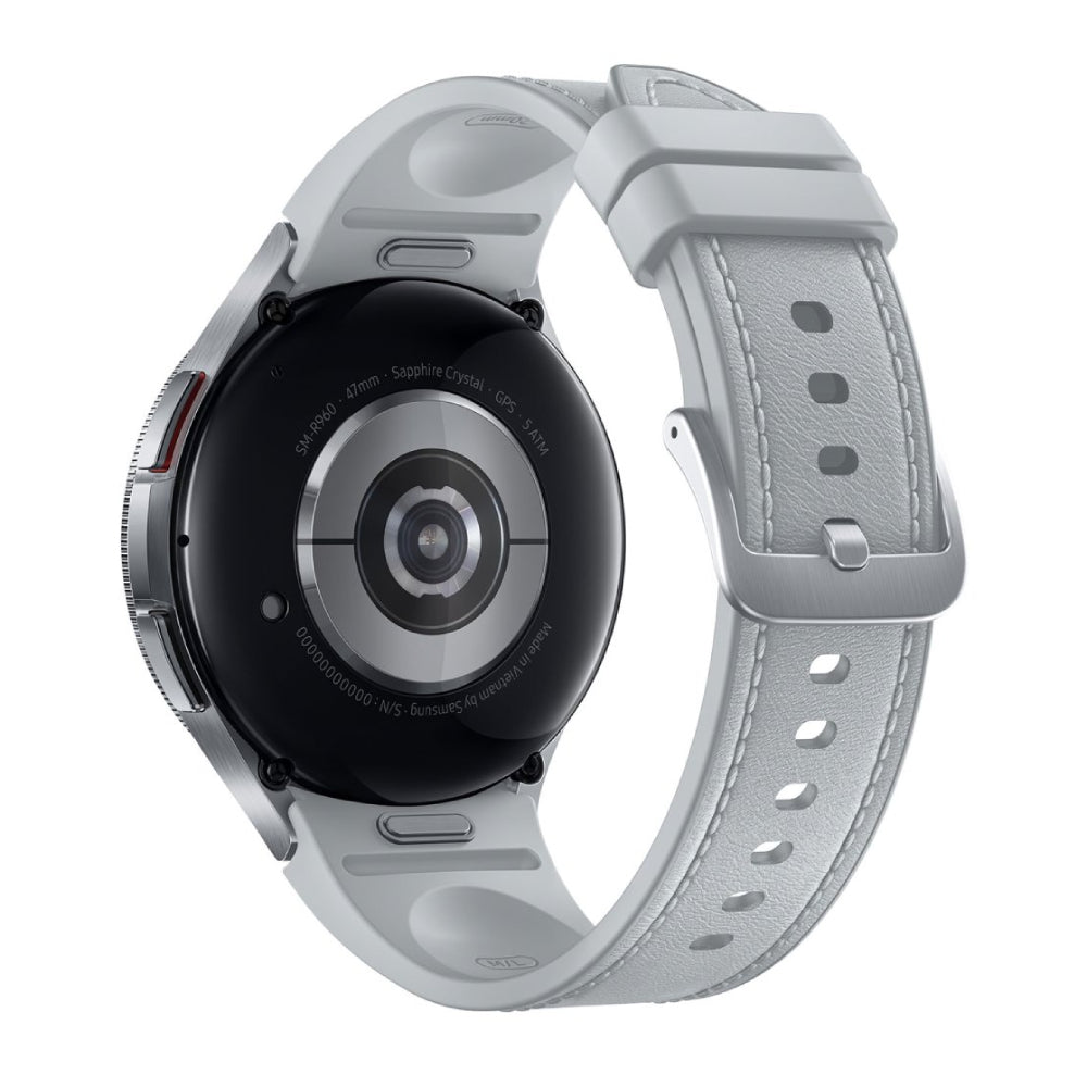Reloj inteligente Samsung Galaxy Watch6 unisex con caja de aluminio de 43 mm y correa de cuero negra - LTE