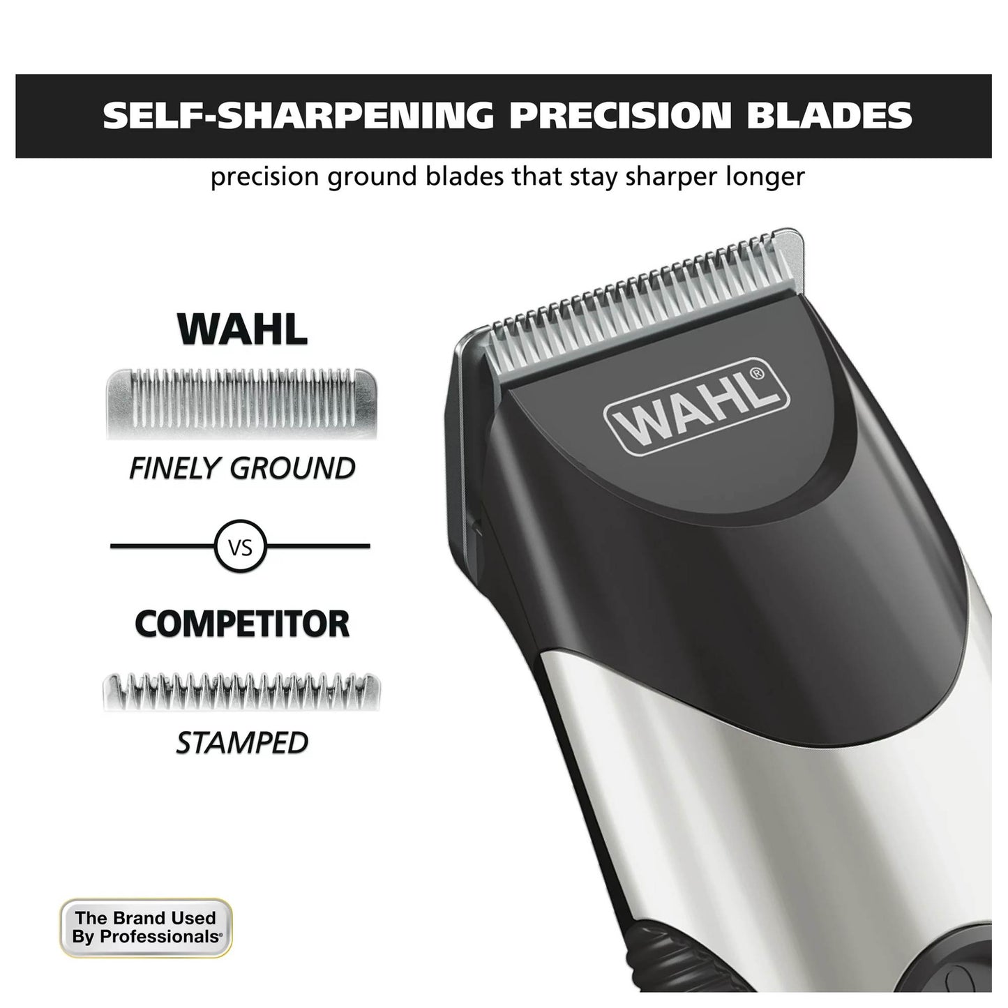 Recortadora de barba recargable con o sin cable Wahl Color Pro 09891-100 para hombres, color negro