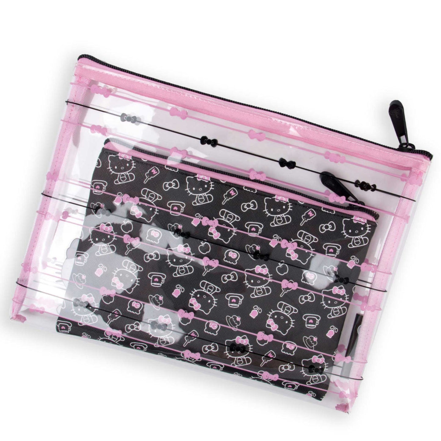 Estuche fino Impressions Hello Kitty - Negro/Rosa