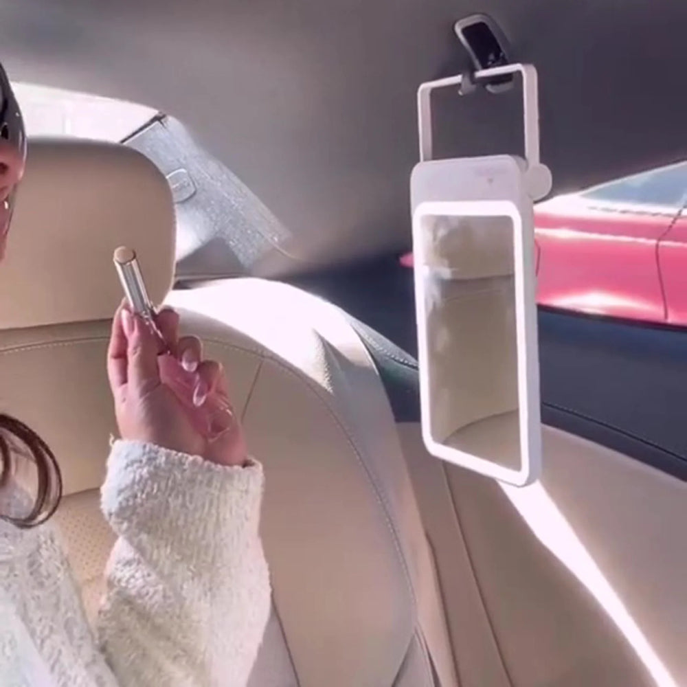 Impressions Vanity Chic Tri-Tone LED Makeup Mirror with Stand - White