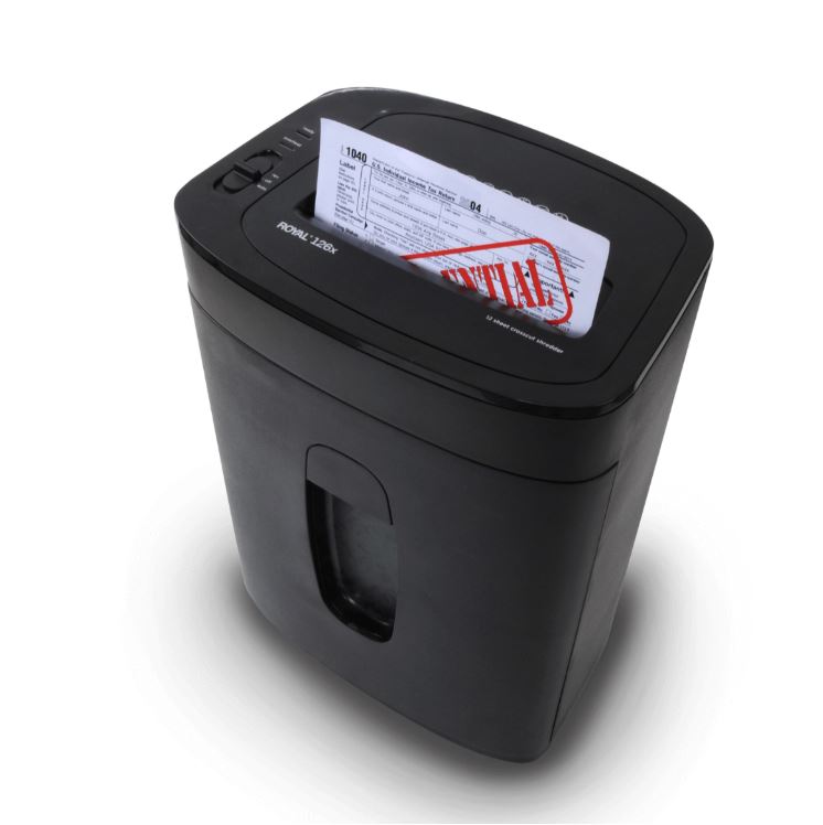 Royal 95001G 126X 12-Sheet Crosscut Shredder - Black
