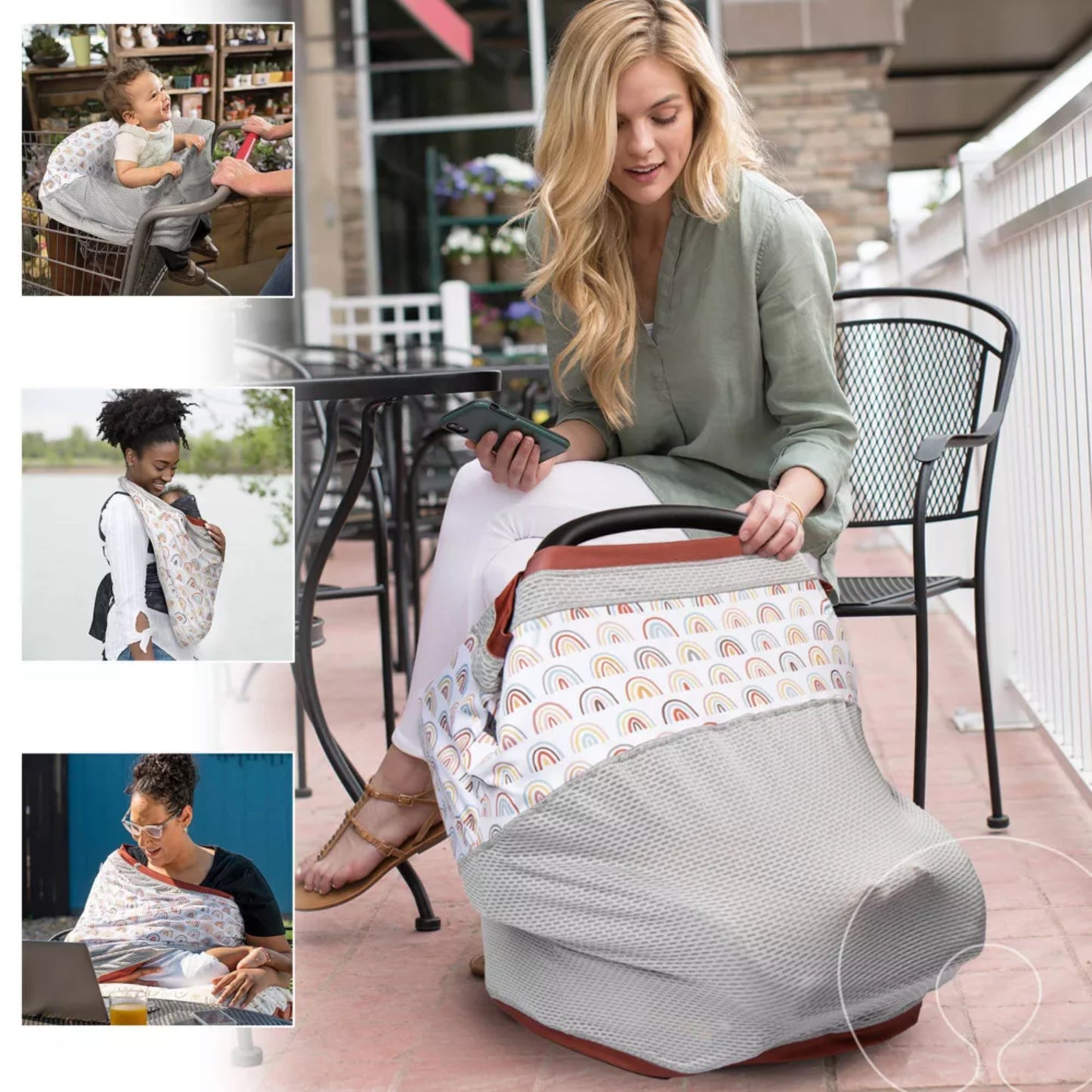Funda multiusos con arcoíris de especias de Boppy 4 y más