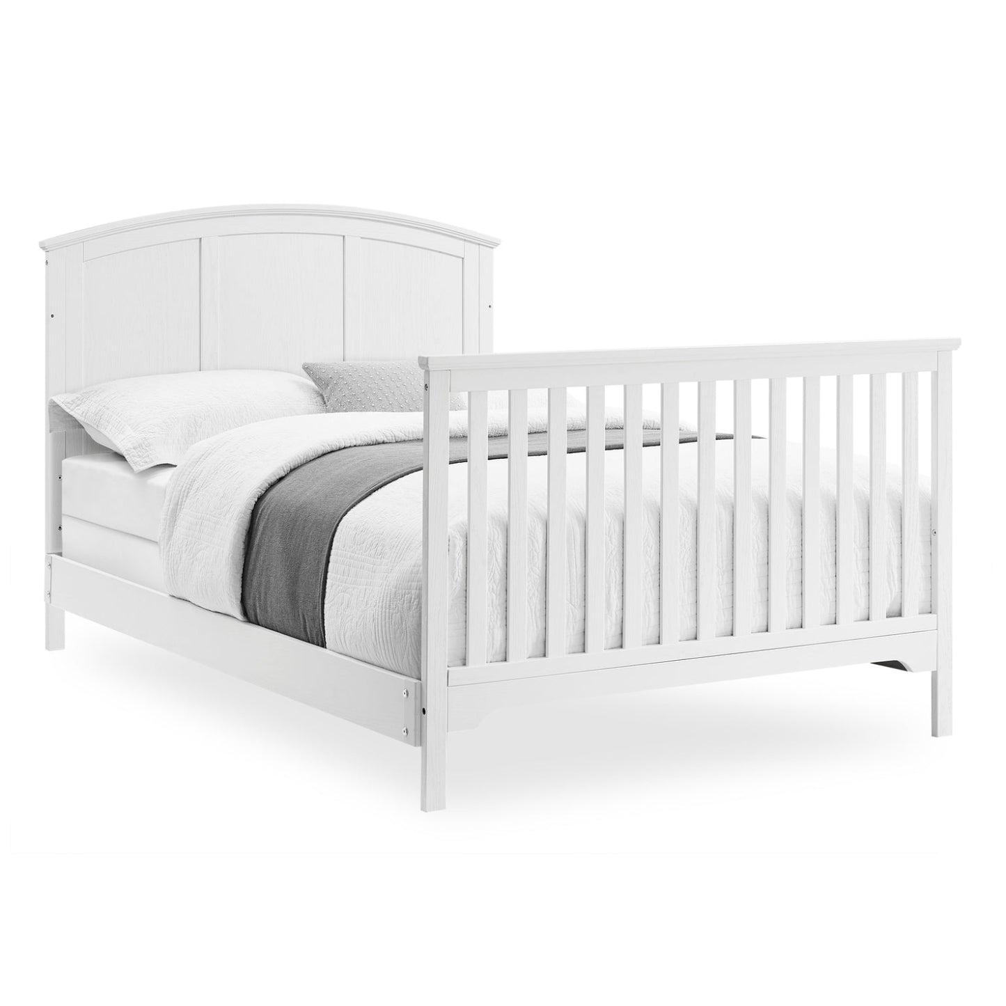 Delta Children Sweet Beginnings Sage Curve Top White 6-in-1 Convertible Wooden Crib