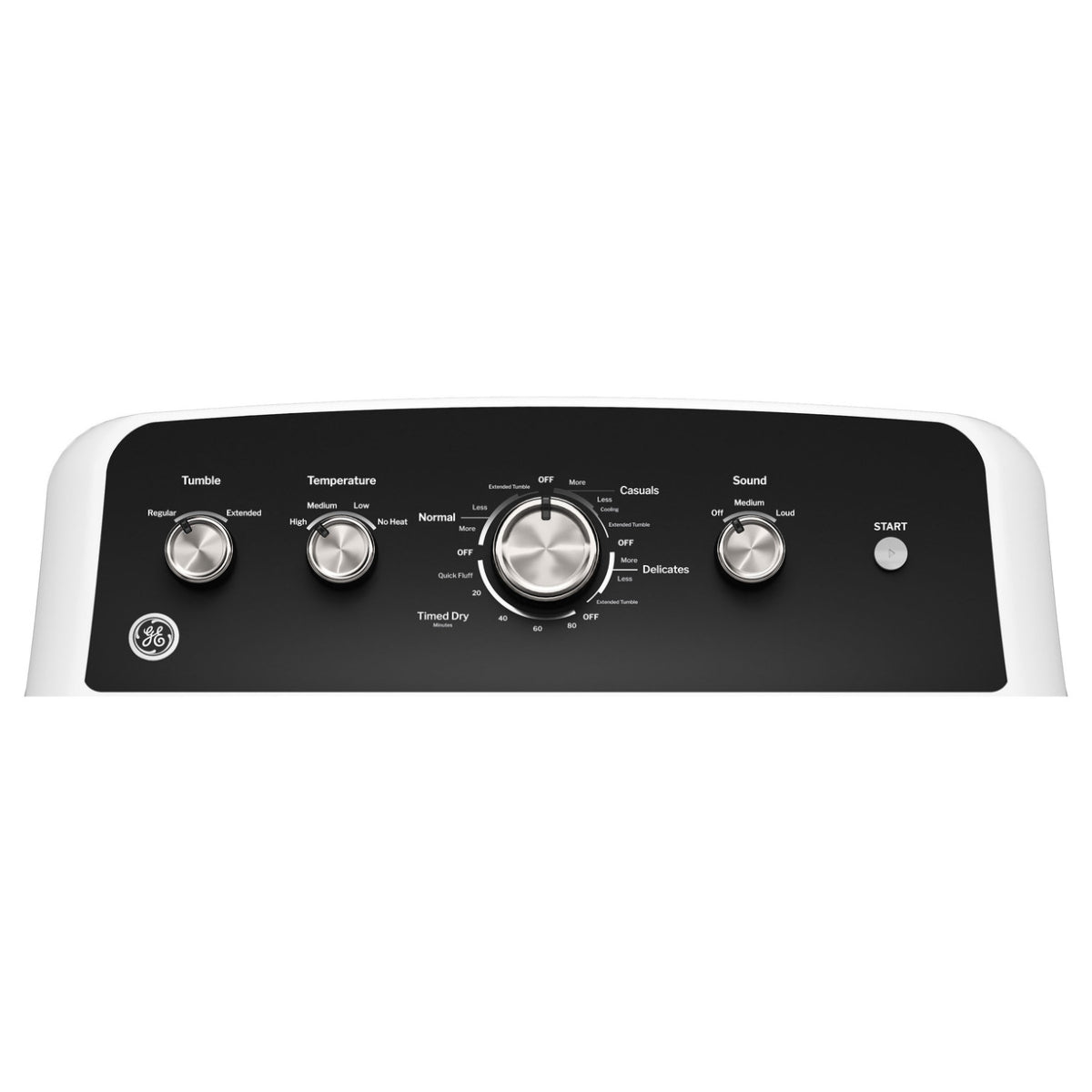 GE GTD48EASWWB 7.2 cu. ft. Front Load Electric Dryer with Up To 120 ft. Venting - White