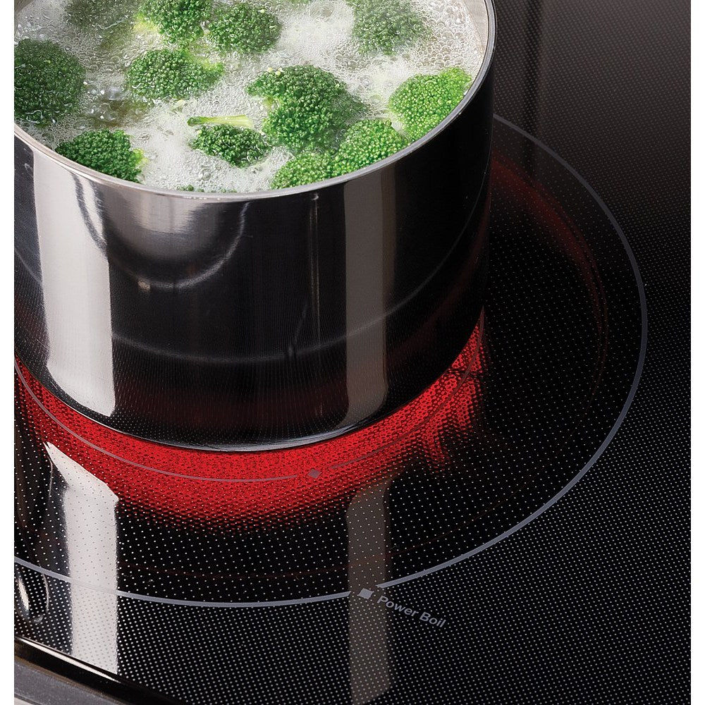 GE GRF400SVWW 5.3 cu. ft. Freestanding Electric Range with 4 Burner Radiant Cooktop - White