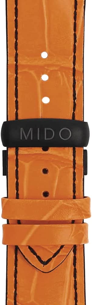 Mido Multifort Men's 25mm Automatic Leather Strap Watch - Black