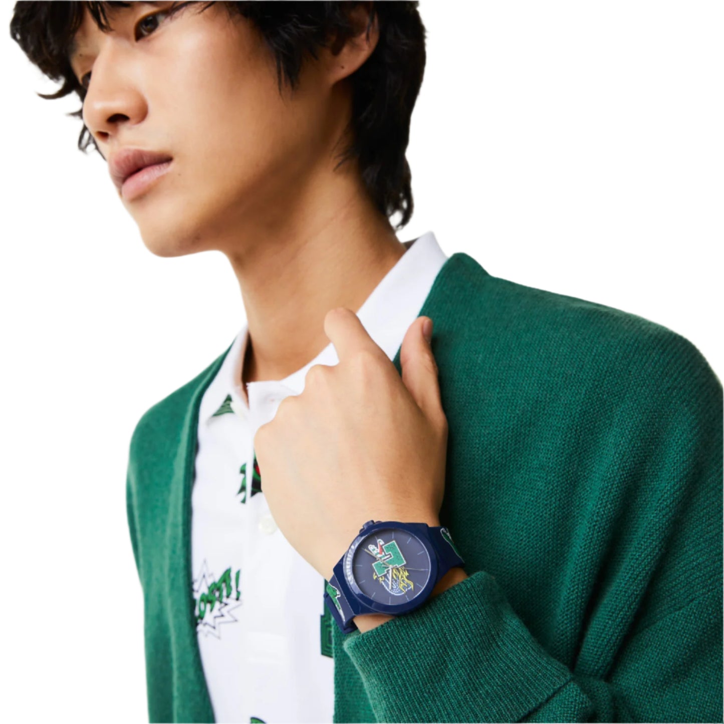 Reloj de cuarzo Lacoste Neocroc de 42 mm para hombre, color azul